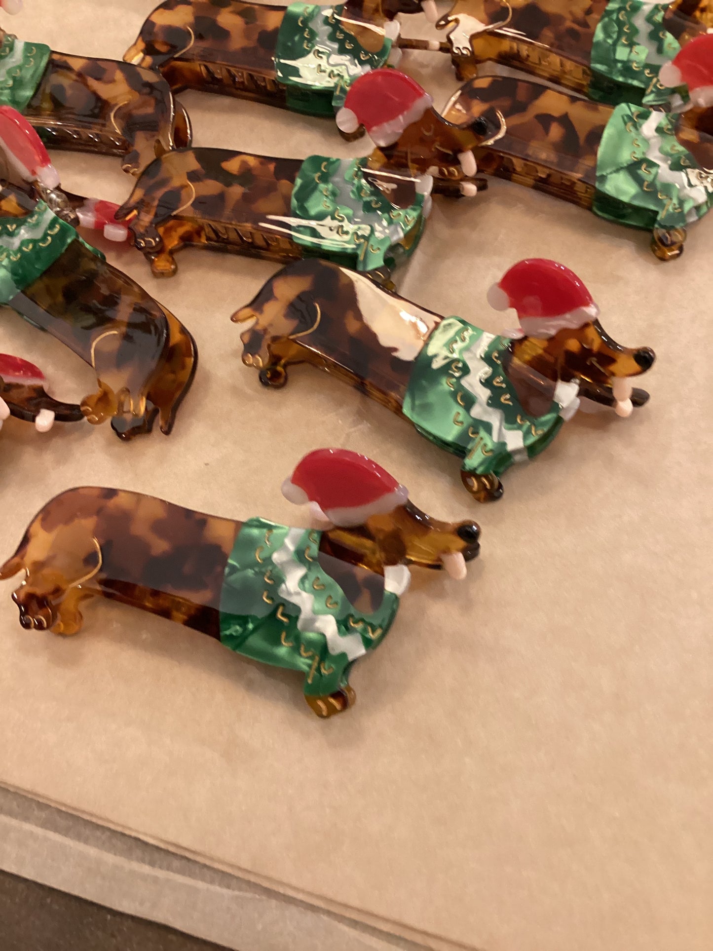 Dackel Haarklammer X-Mas