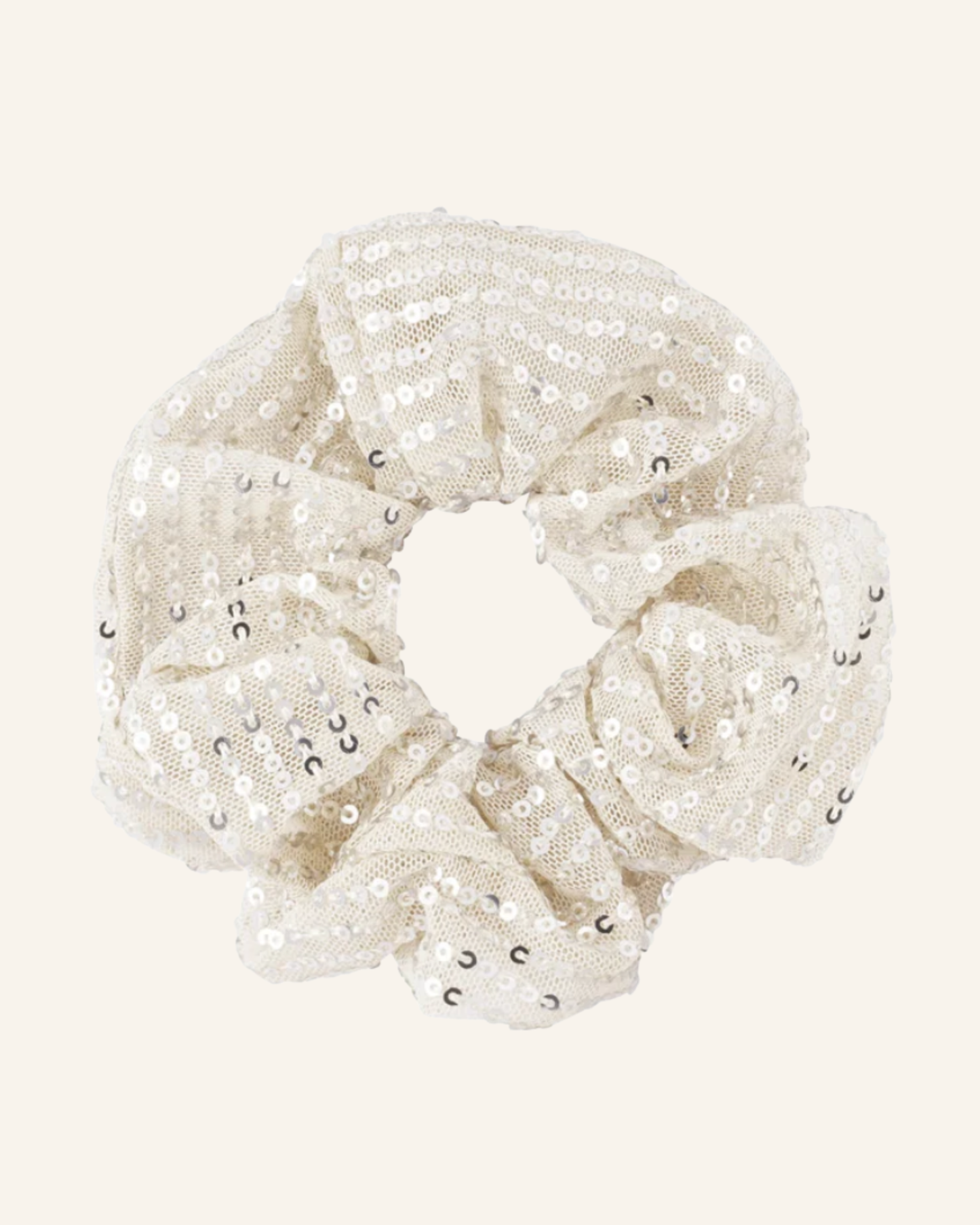 Pailletten Scrunchie schwarz o. beige