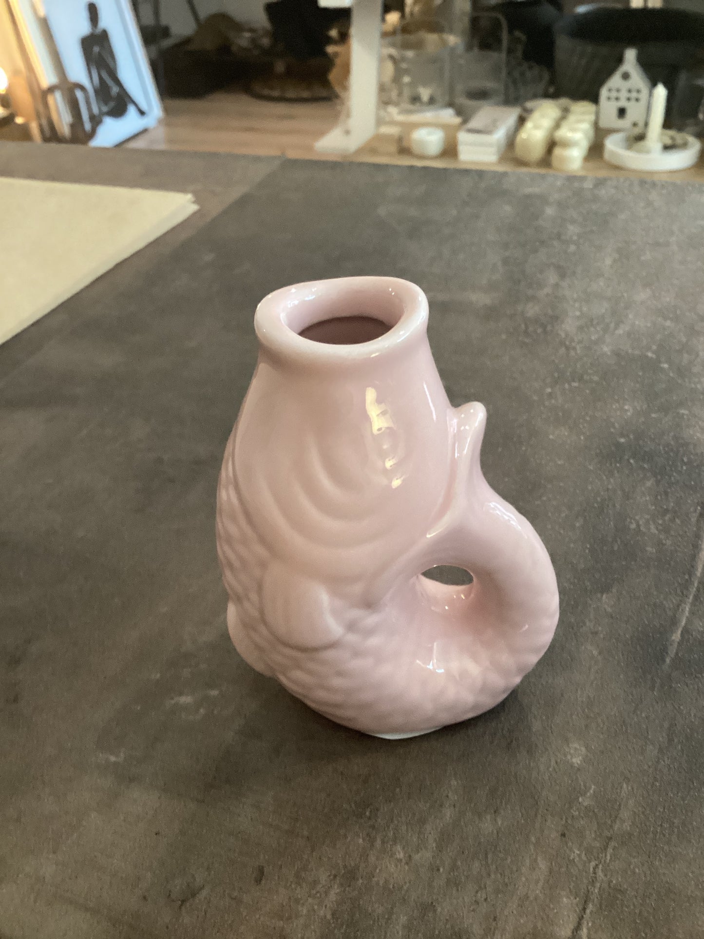 Fisch Vase mit Henkel