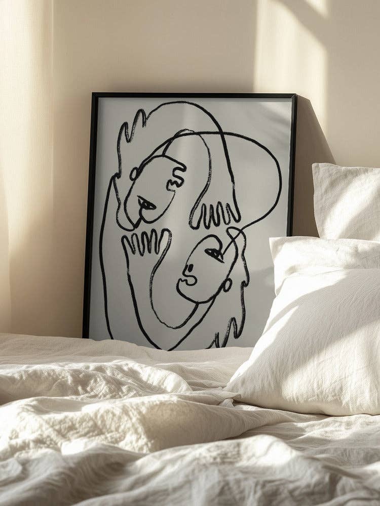 Kunstdruck: Verbundene Gesichter (40x50cm)