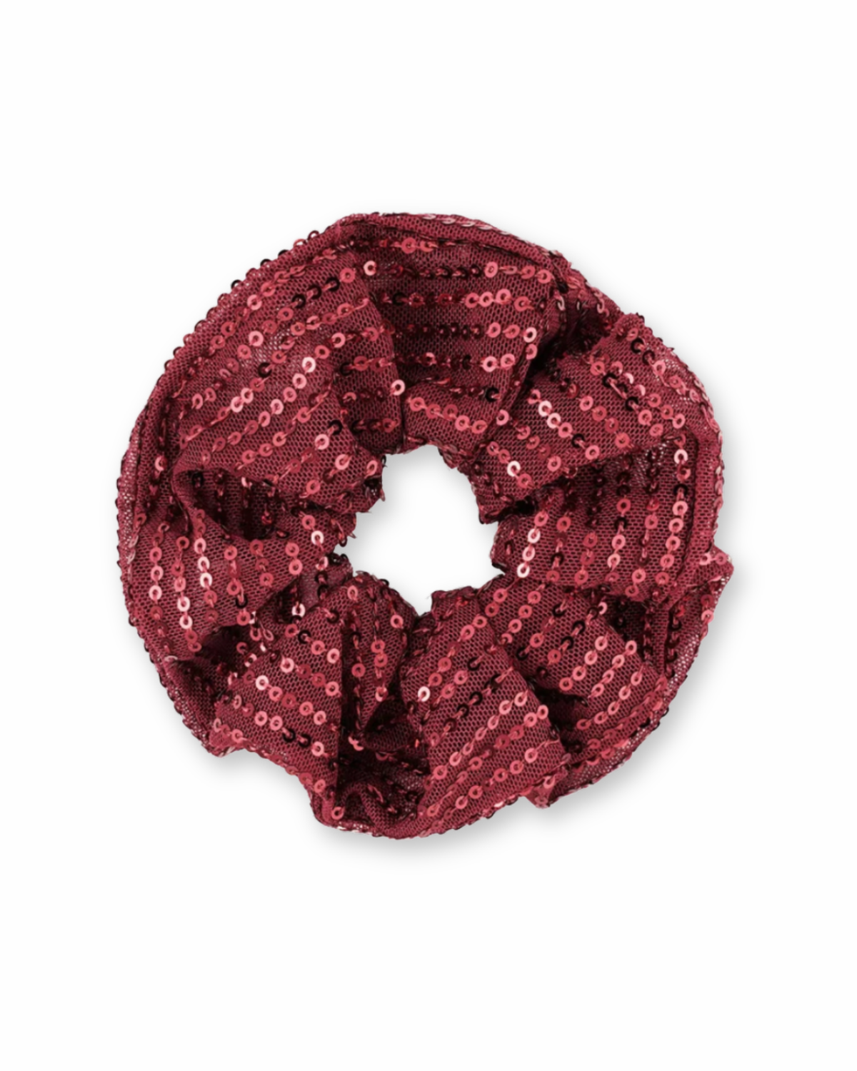 Pailletten Scrunchie Rot