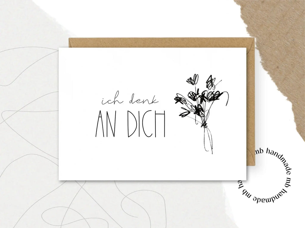 Postkarte "ich denk AN DICH"