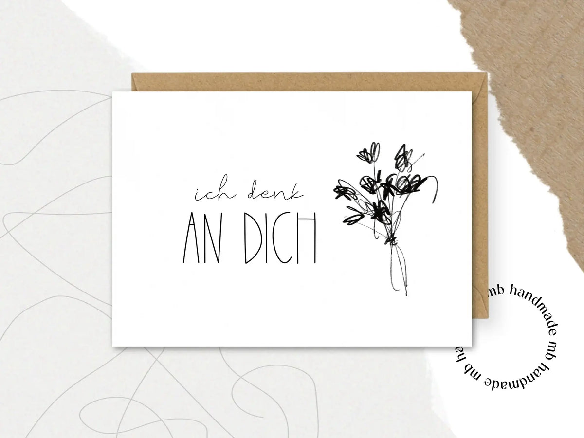 Postkarte "ich denk AN DICH"