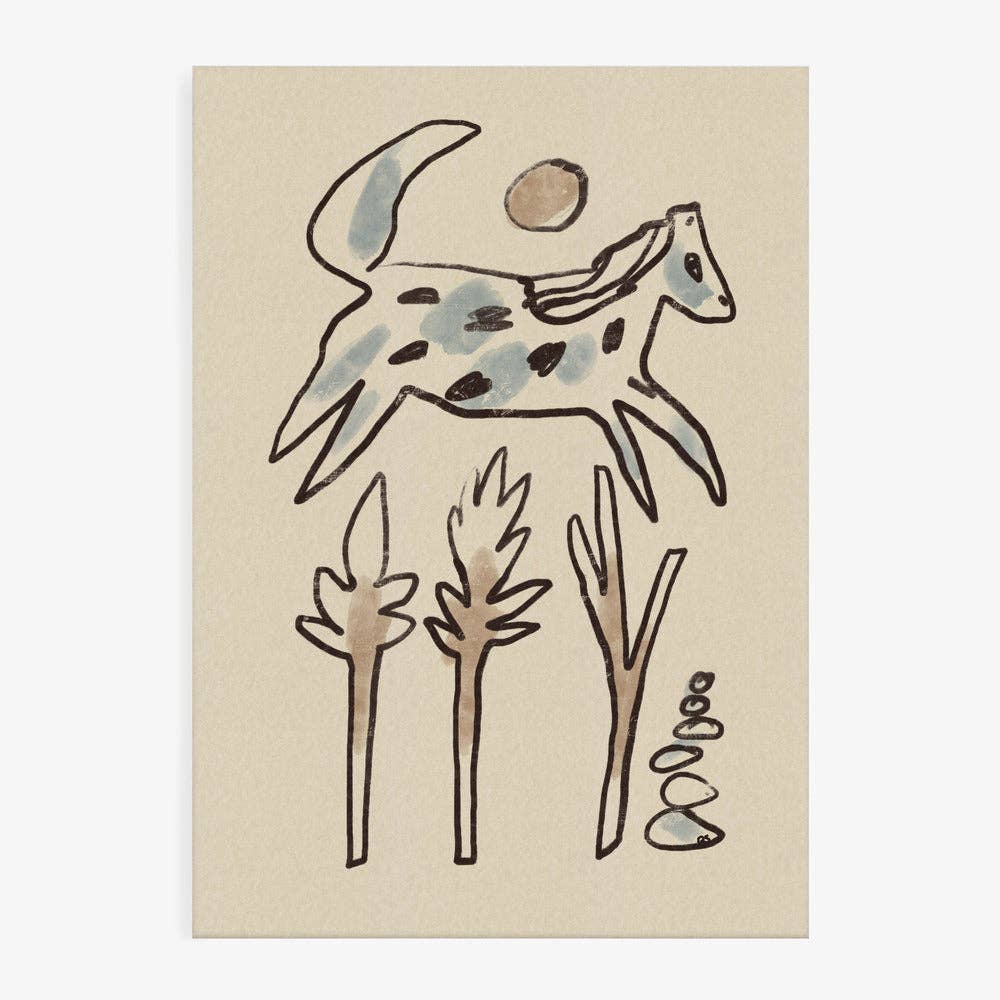 Kunstdruck: Wüstenpferd (40x50cm)