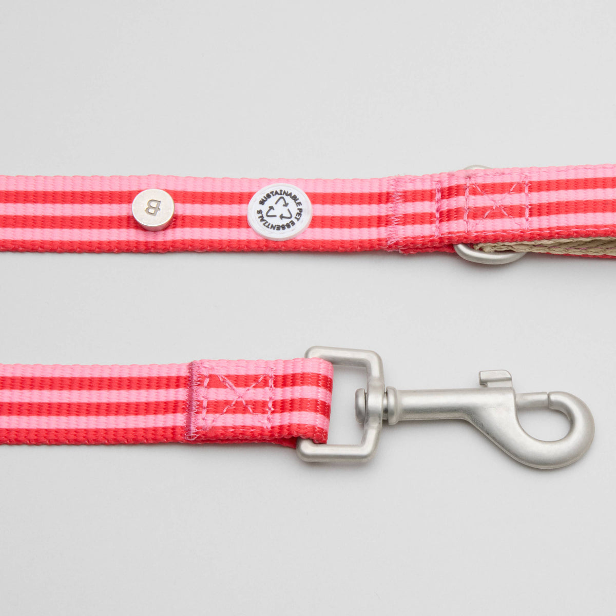 Hundeleine Gestreift Rot & Pink