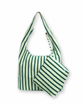 Frottee Tasche grün gestreift