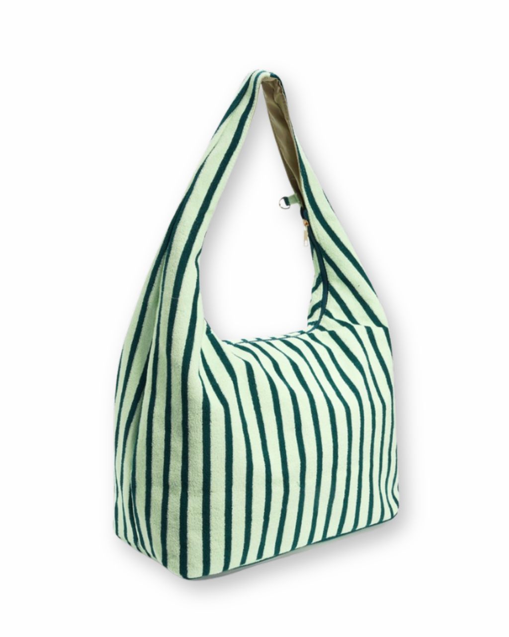 Frottee Tasche grün gestreift