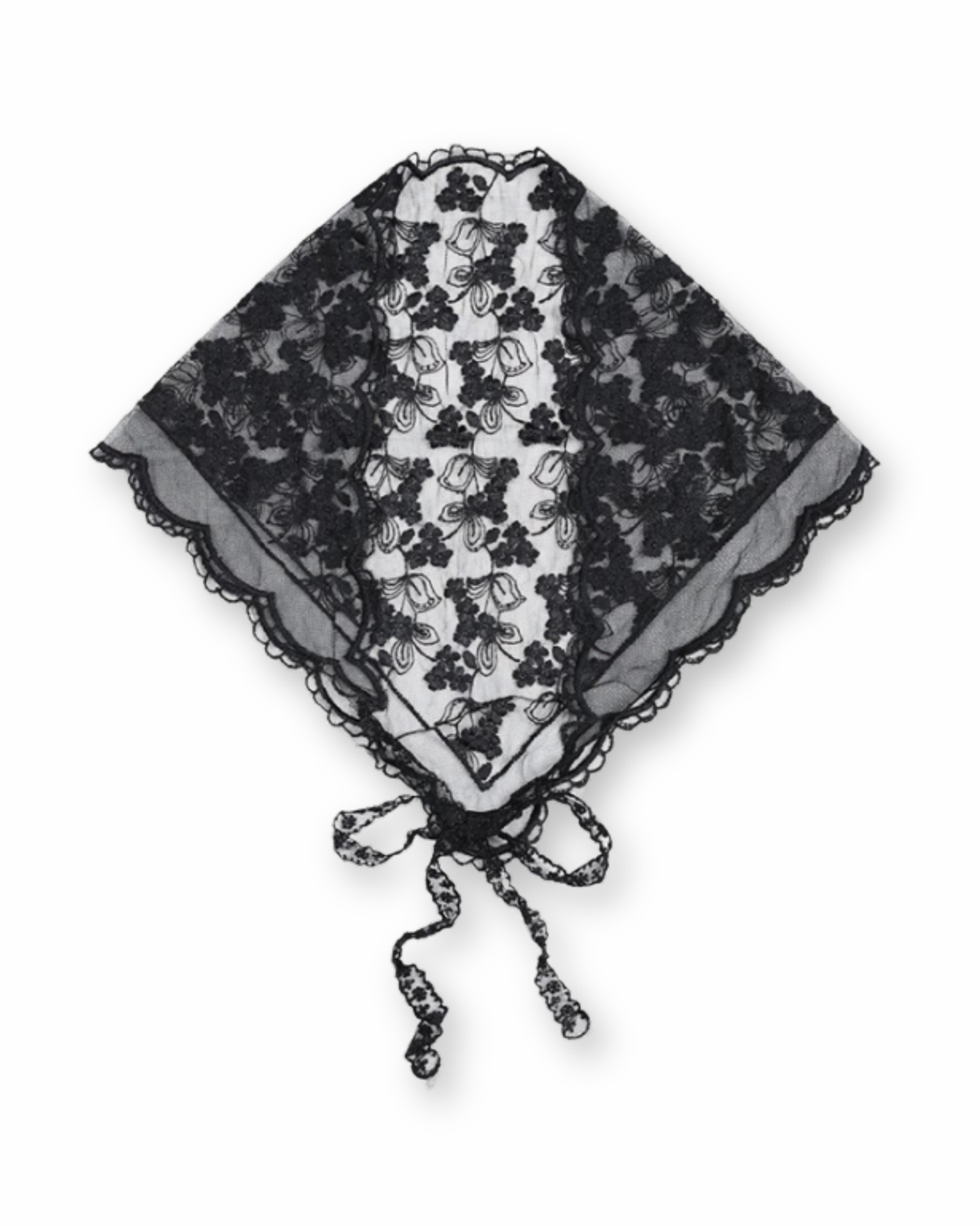 Dreieckstuch Spitze Schwarz