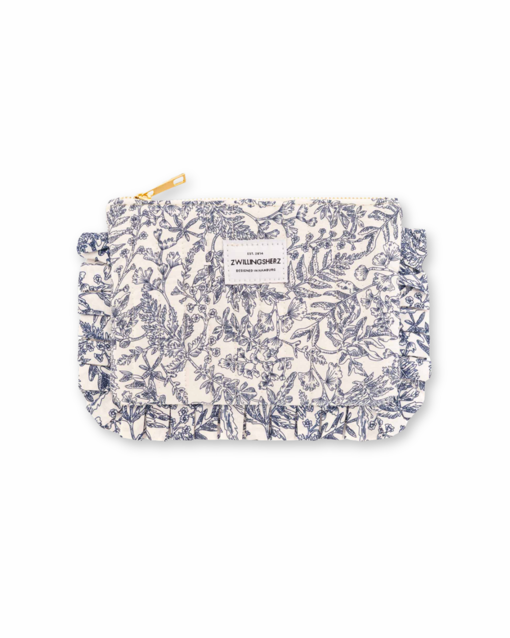 Kosmetikbeutel Floral Blau von Zwllingsherz