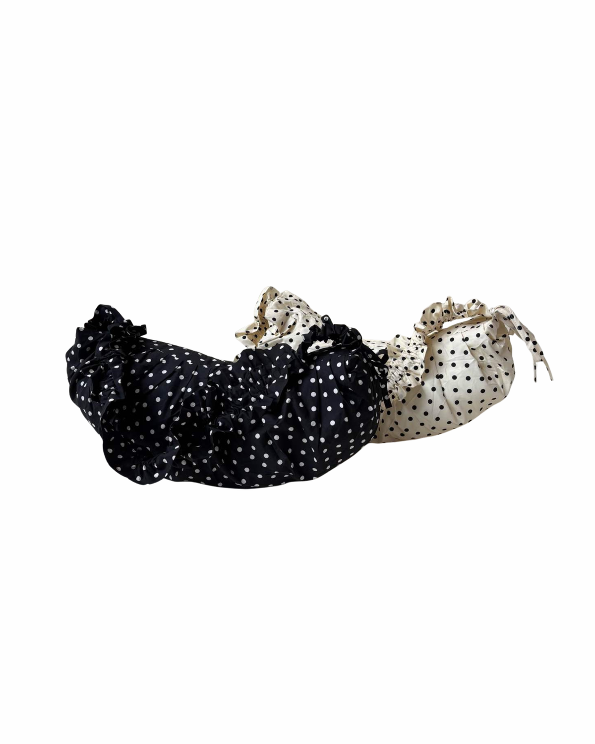 2in1 Tasche Polka Dots weiß