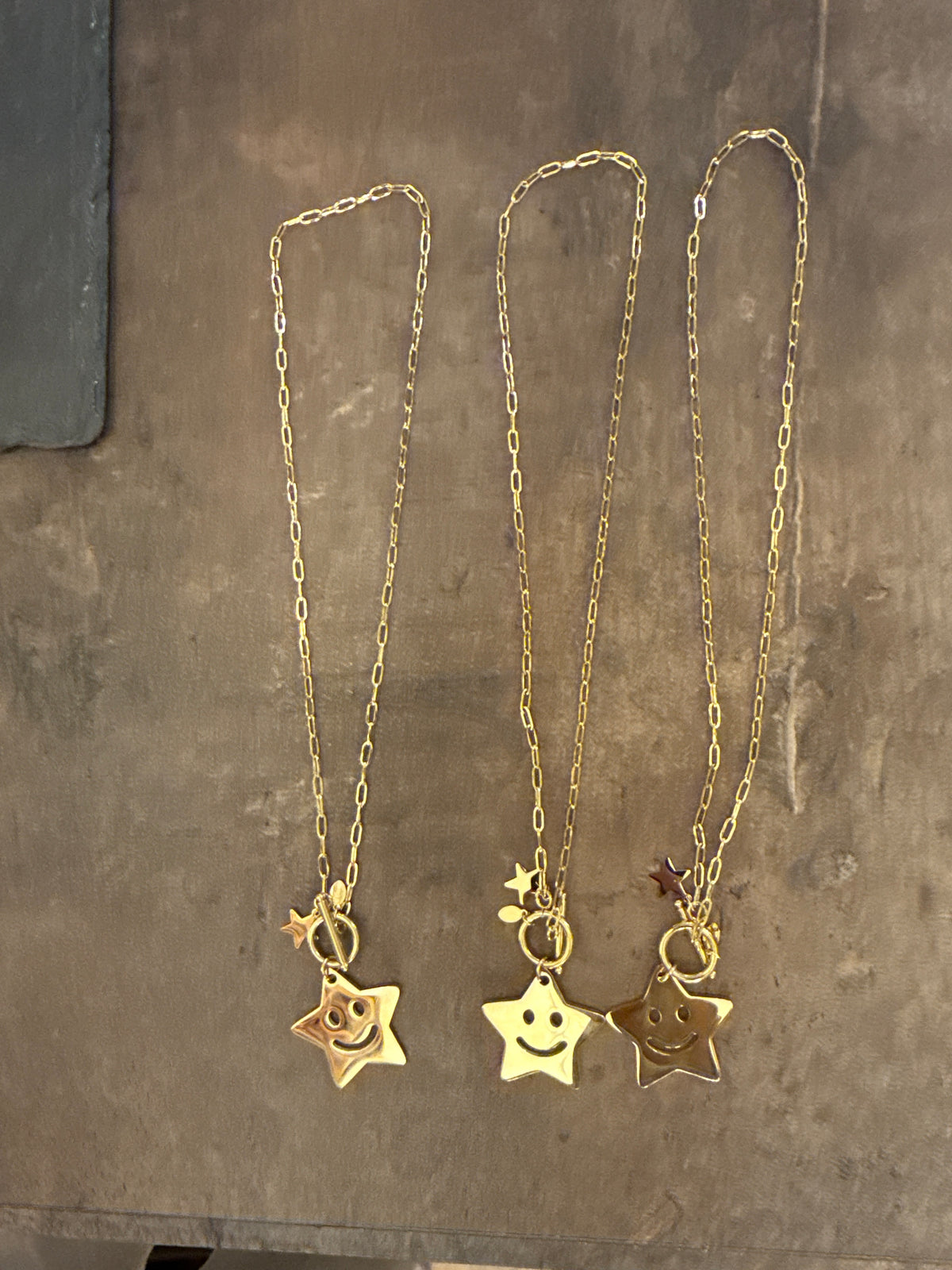 Kette Smiley Stern Gold