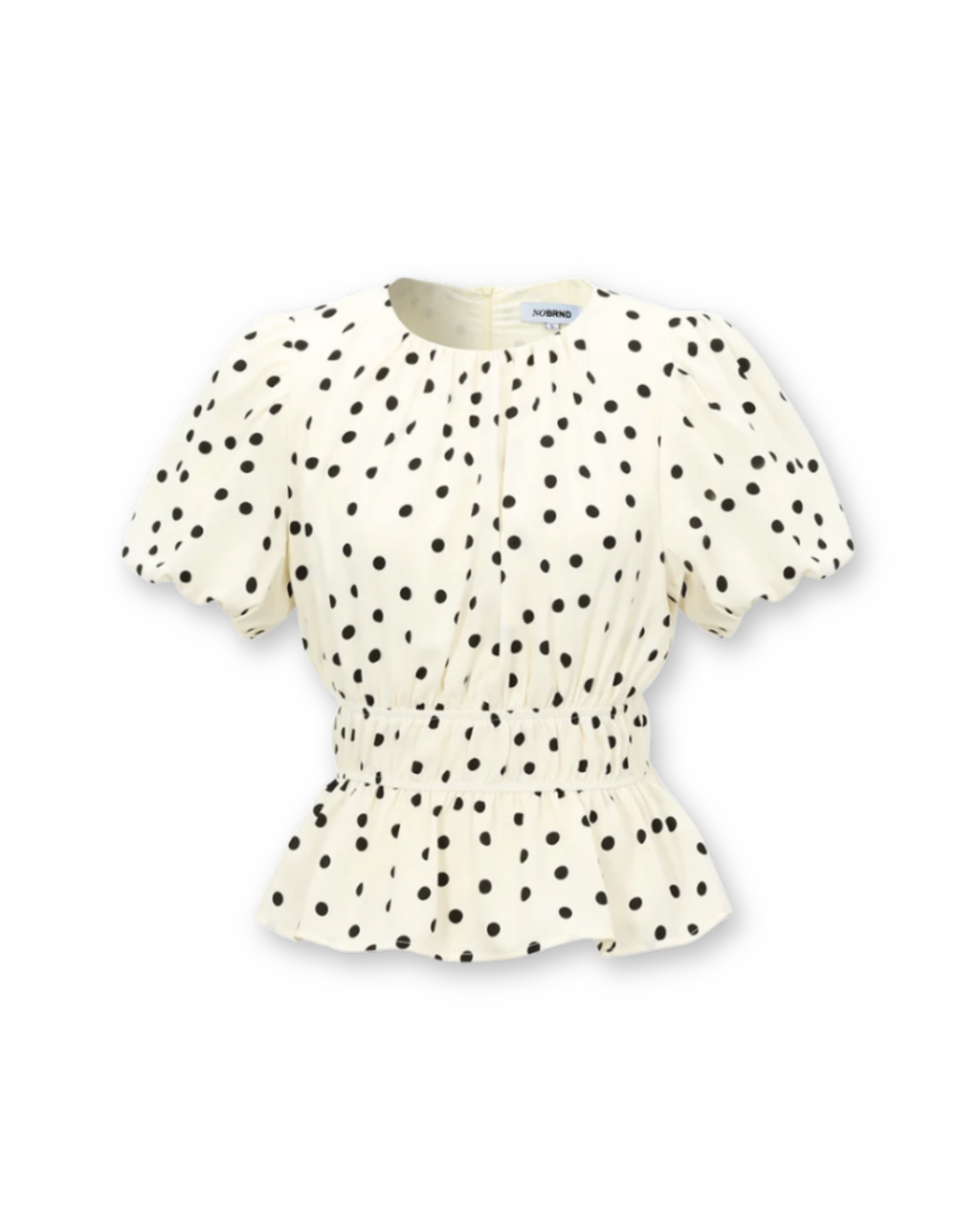 Bluse Polka Dots in weiß