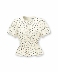 Bluse Polka Dots in weiß