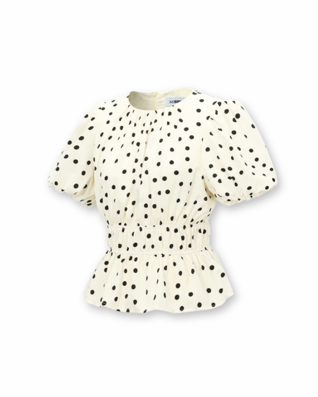 Bluse Polka Dots in weiß