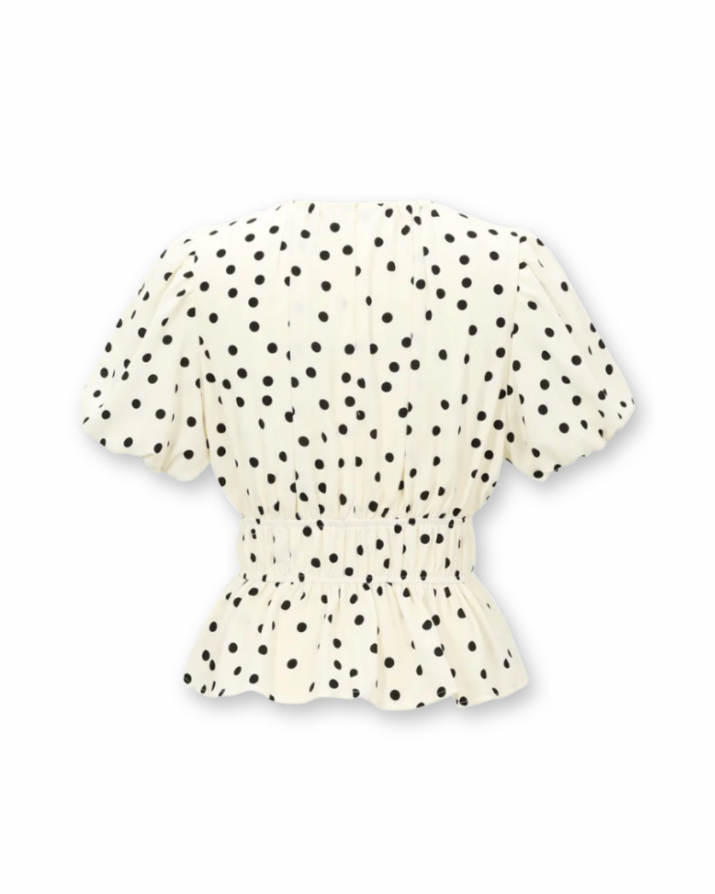 Bluse Polka Dots in weiß