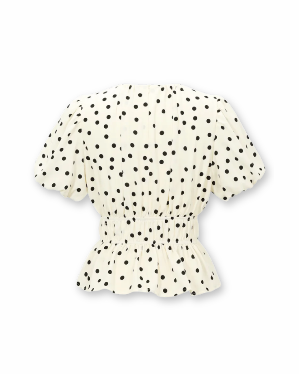 Bluse Polka Dots in weiß