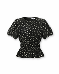 Bluse Polka Dots schwarz