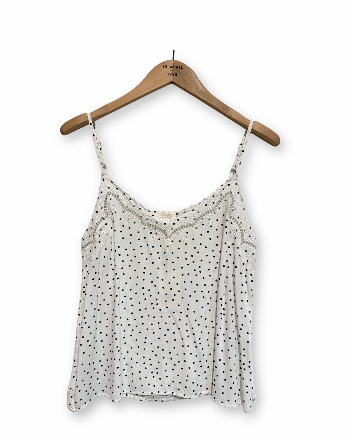 Top Weiß Polka Dots