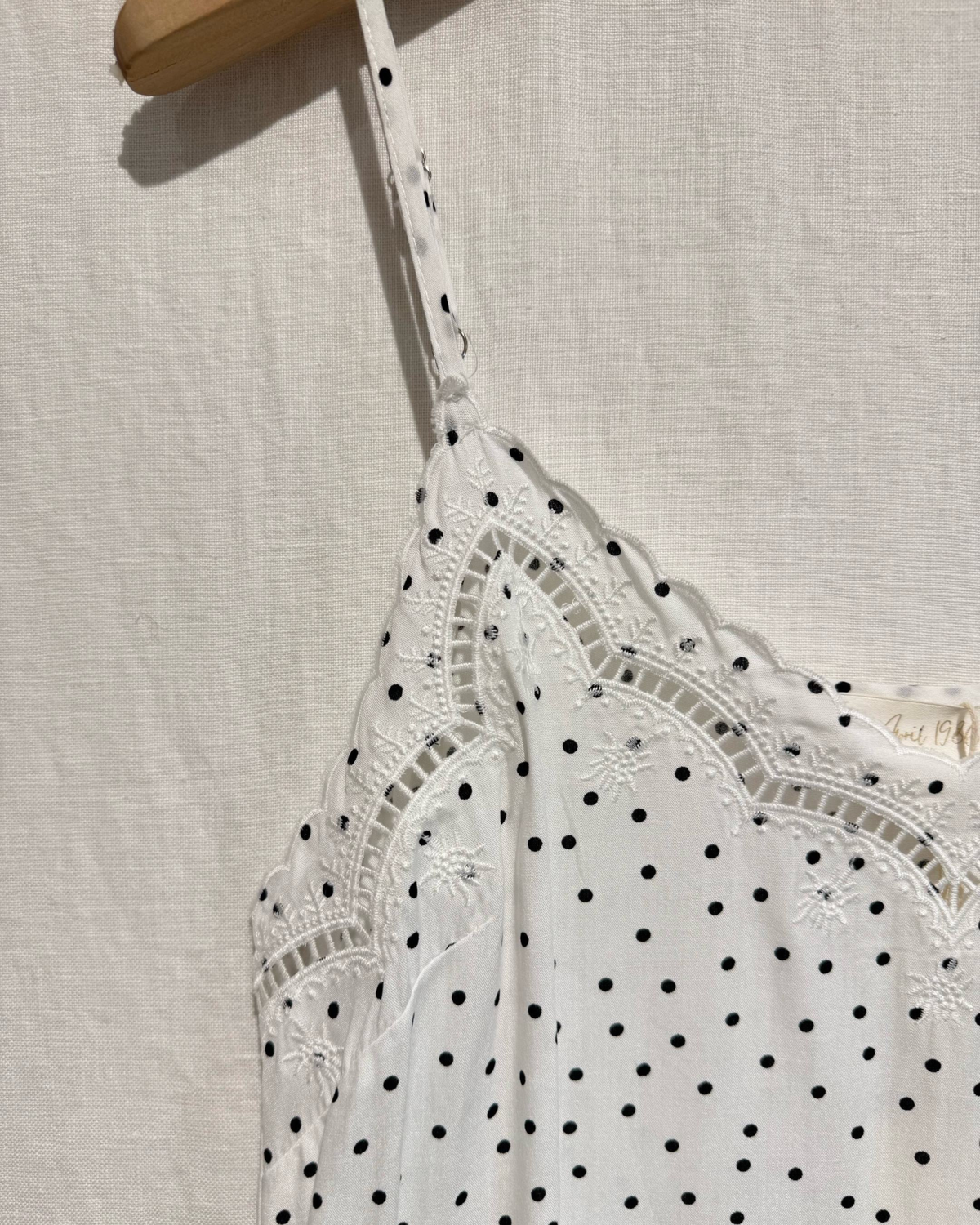Top Weiß Polka Dots