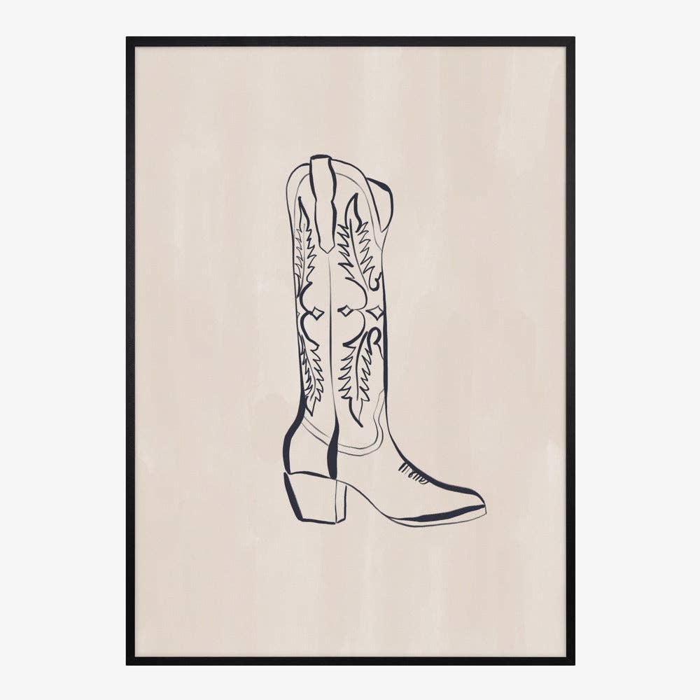 Kunstdruck: Cowboystiefel (40 x 50cm)