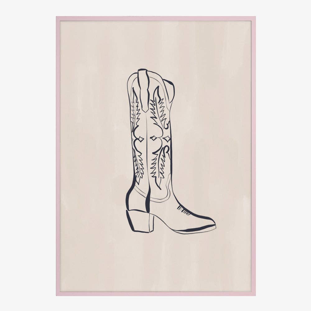 Kunstdruck: Cowboystiefel (40 x 50cm)