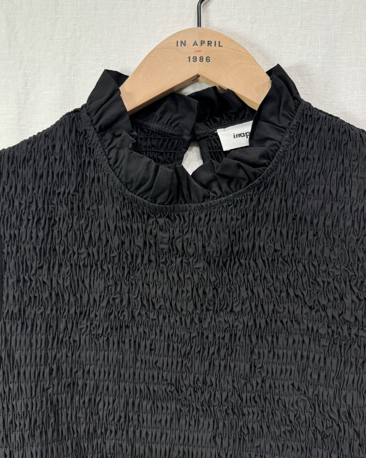 Bluse mit Raffung schwarz
