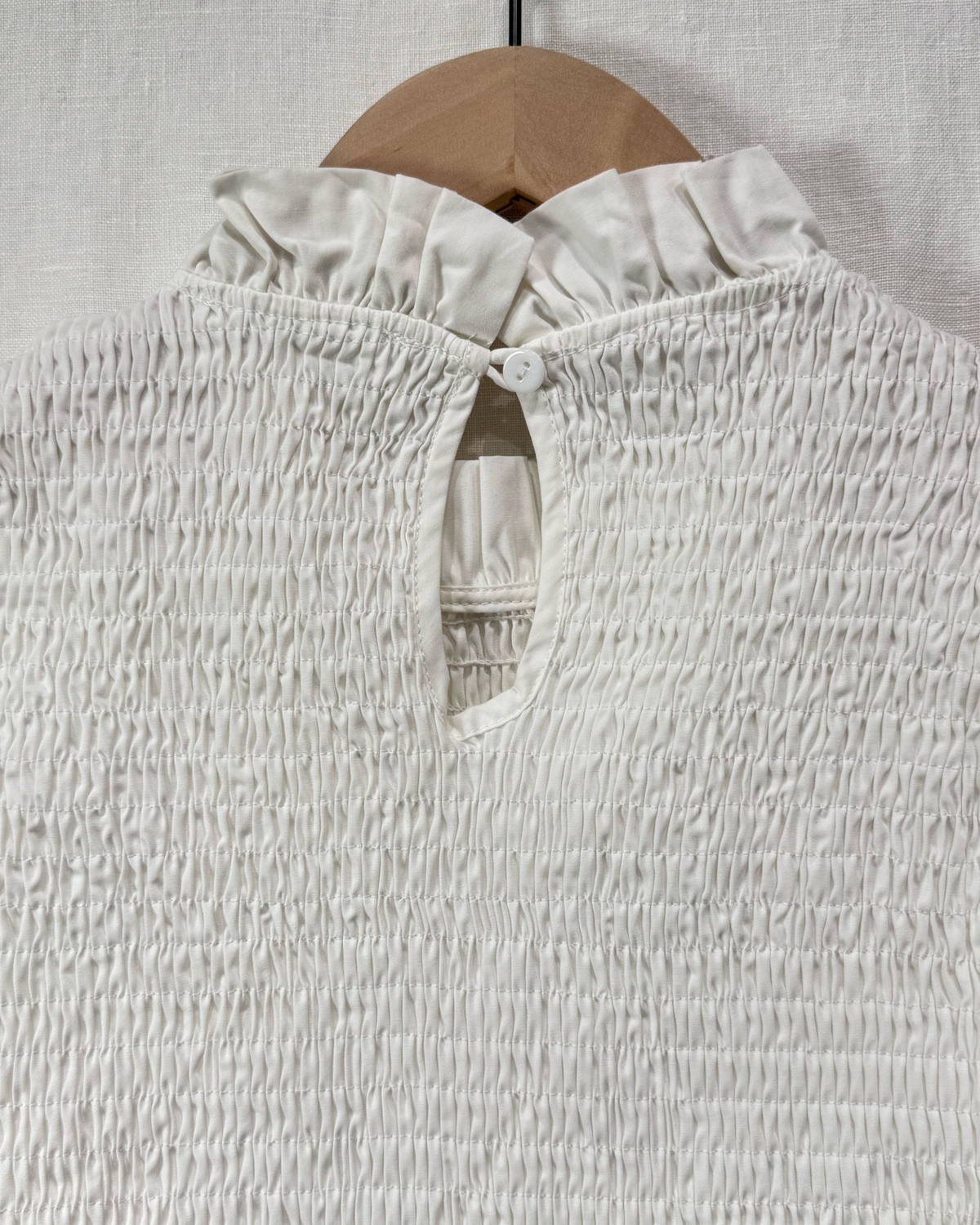 Bluse mit Raffung weiß