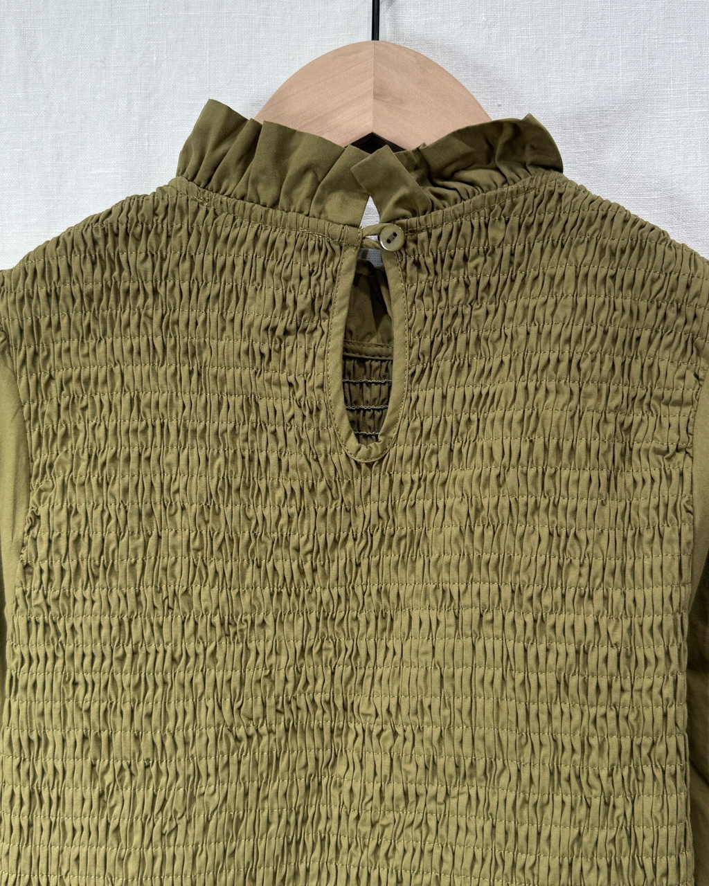 Bluse mit Raffung khaki