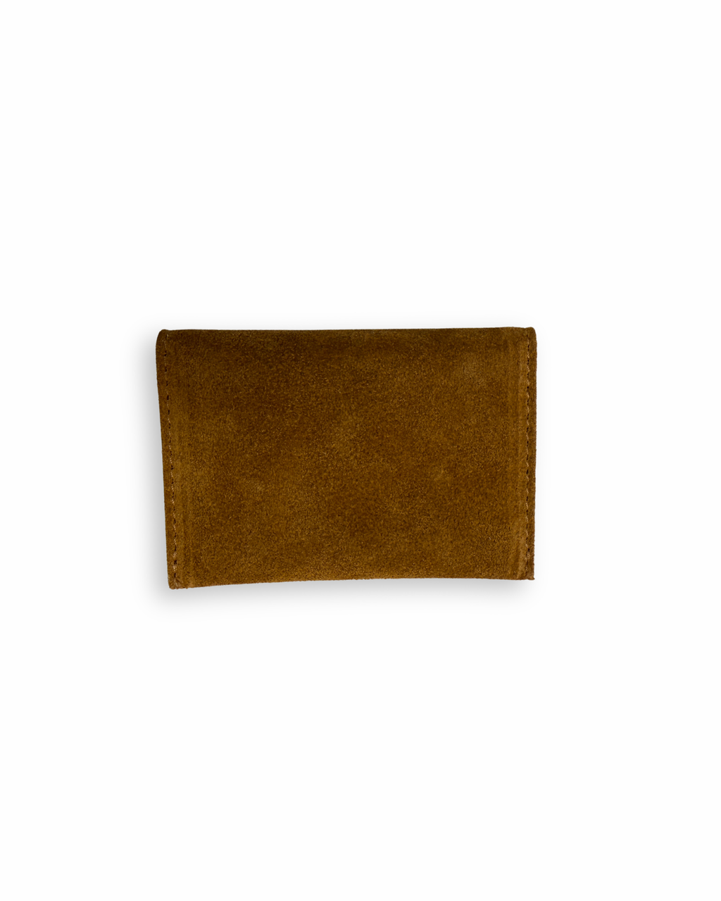 Portemonnaie Wildleder Nieten Cognac