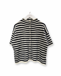 Striped Strickjacke kurzarm