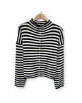 Strickjacke Streifen dunkelblau