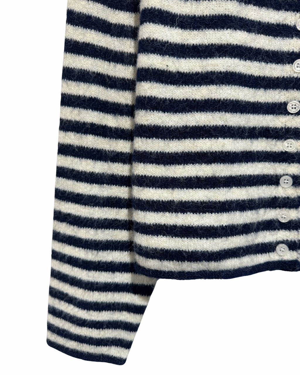 Strickjacke Streifen dunkelblau