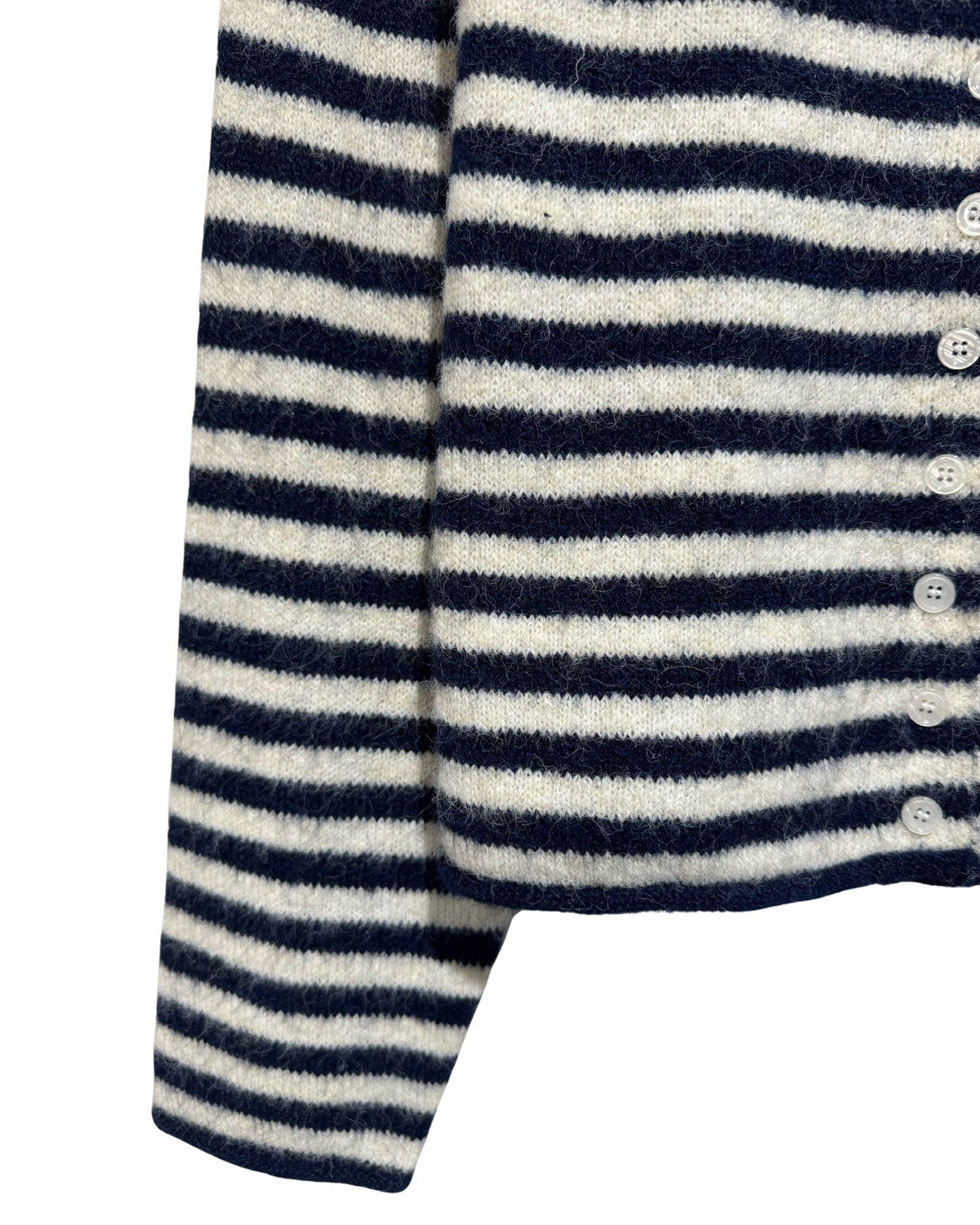 Strickjacke Streifen dunkelblau