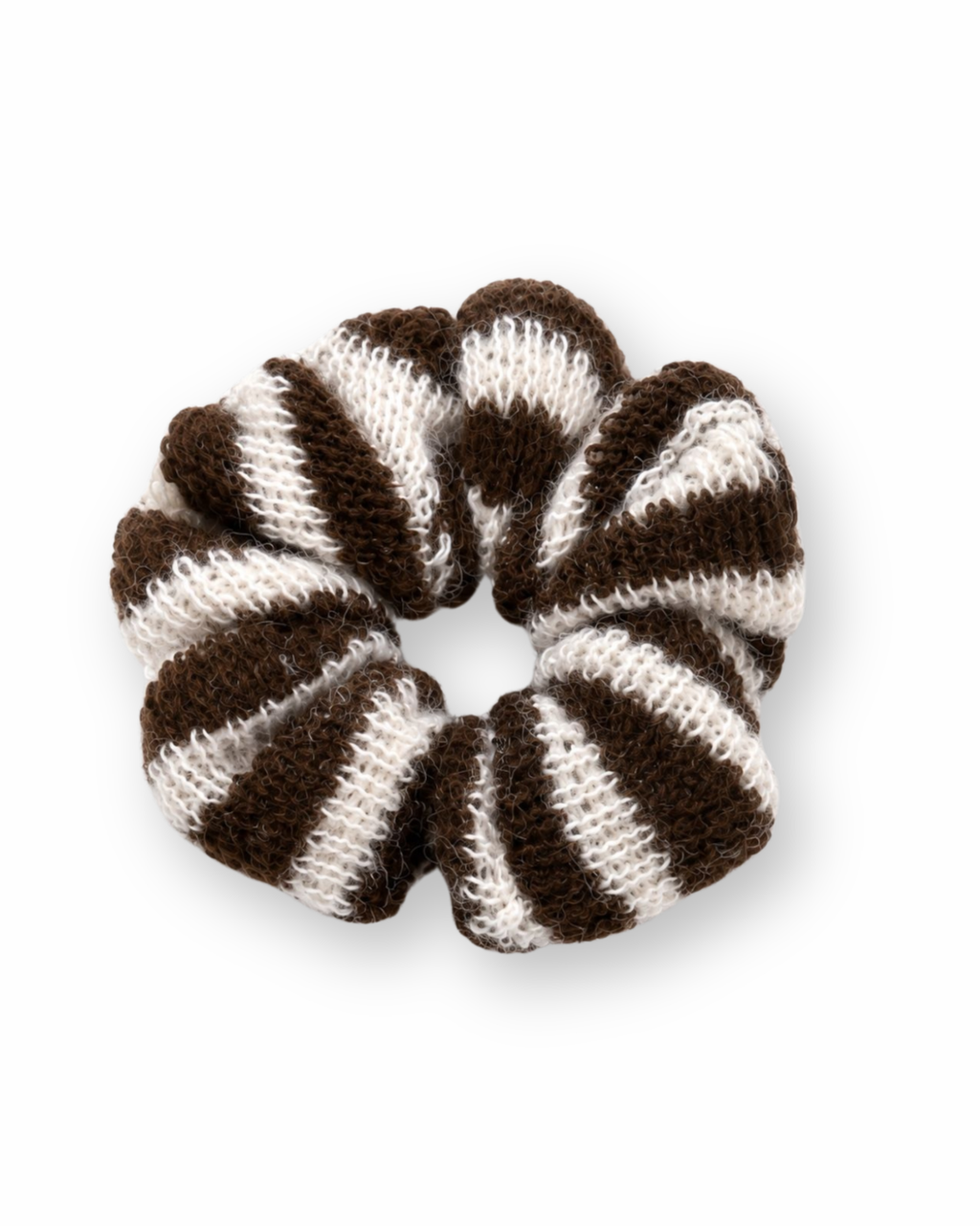 Scrunchie braun/weiß
