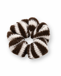 Scrunchie braun/weiß