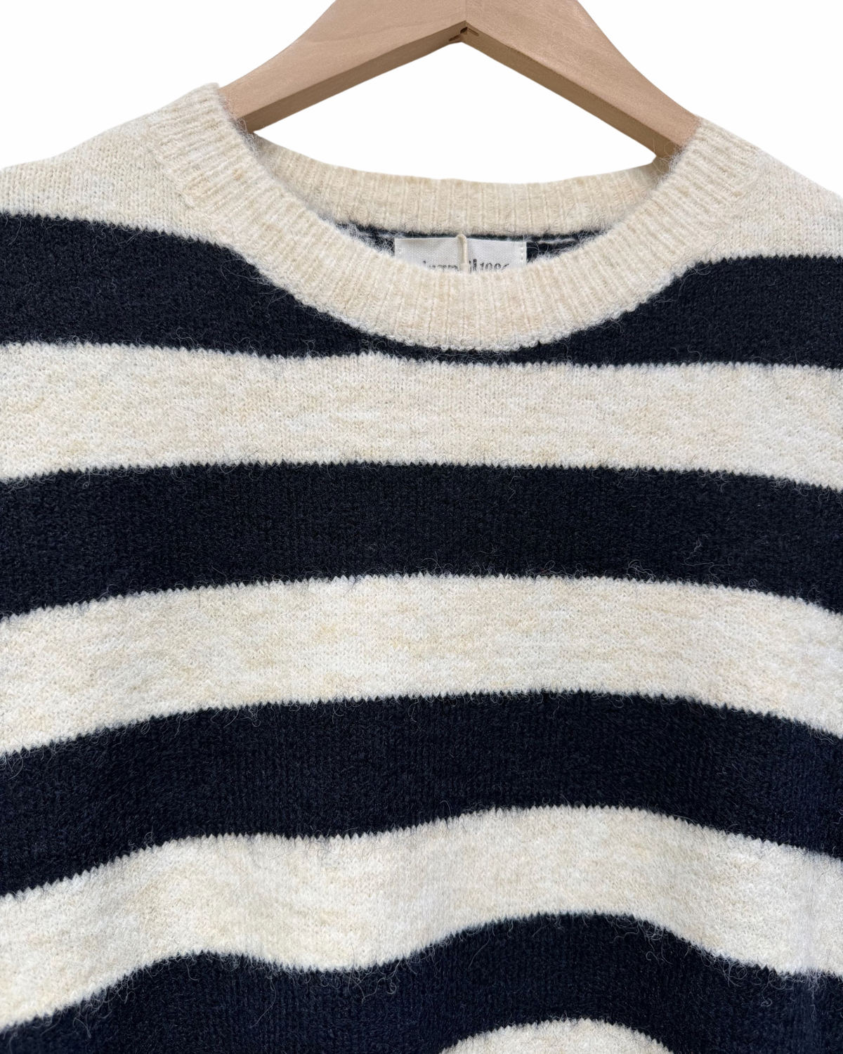 Striped Pullover mit Spitze
