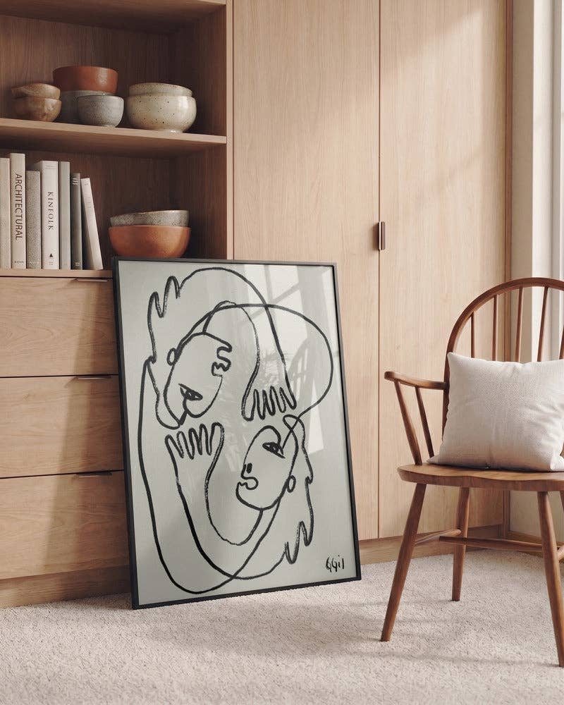 Kunstdruck: Verbundene Gesichter (50x70cm)