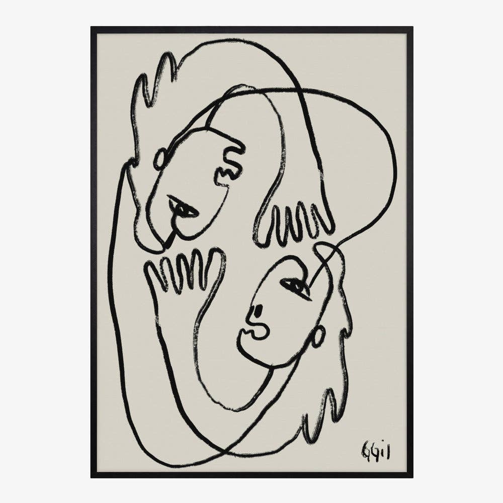 Kunstdruck: Verbundene Gesichter (50x70cm)