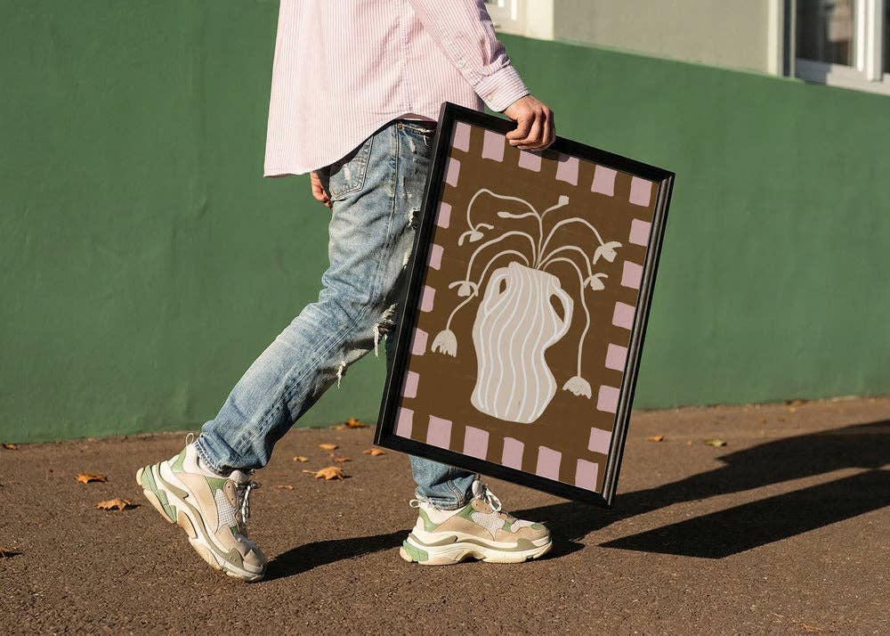 Kunstdruck: Gestreifte Vase (40 x 50cm)