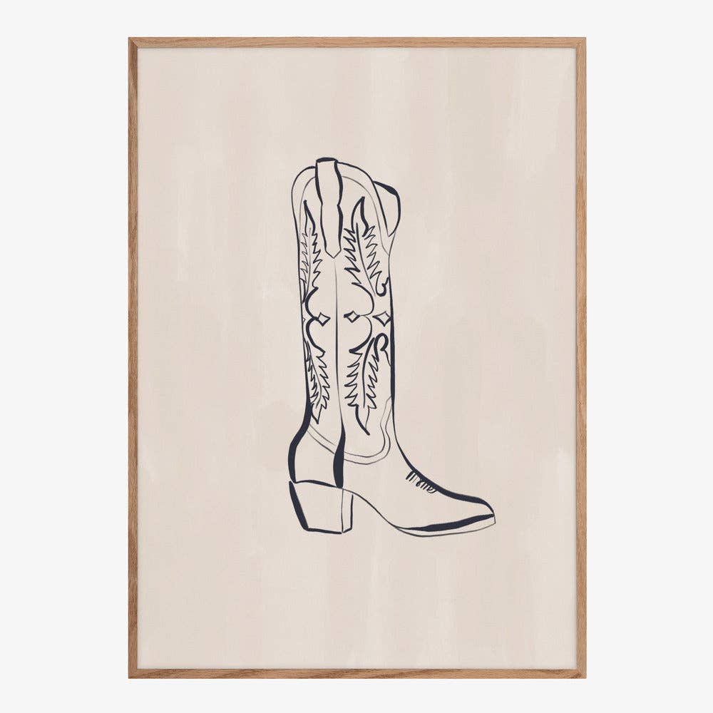 Kunstdruck: Cowboystiefel (40 x 50cm)