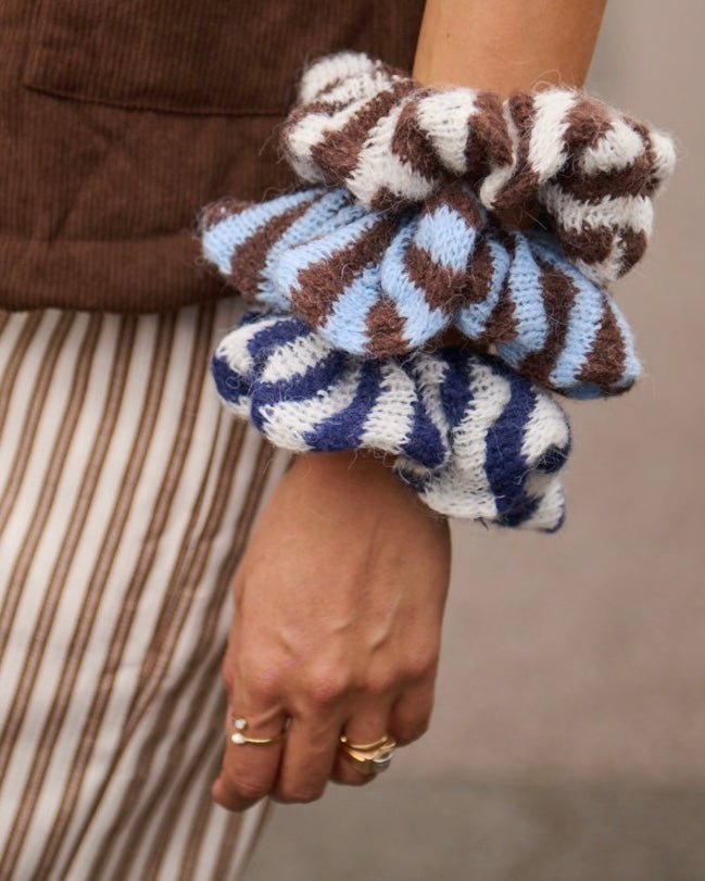 Scrunchie braun/blau