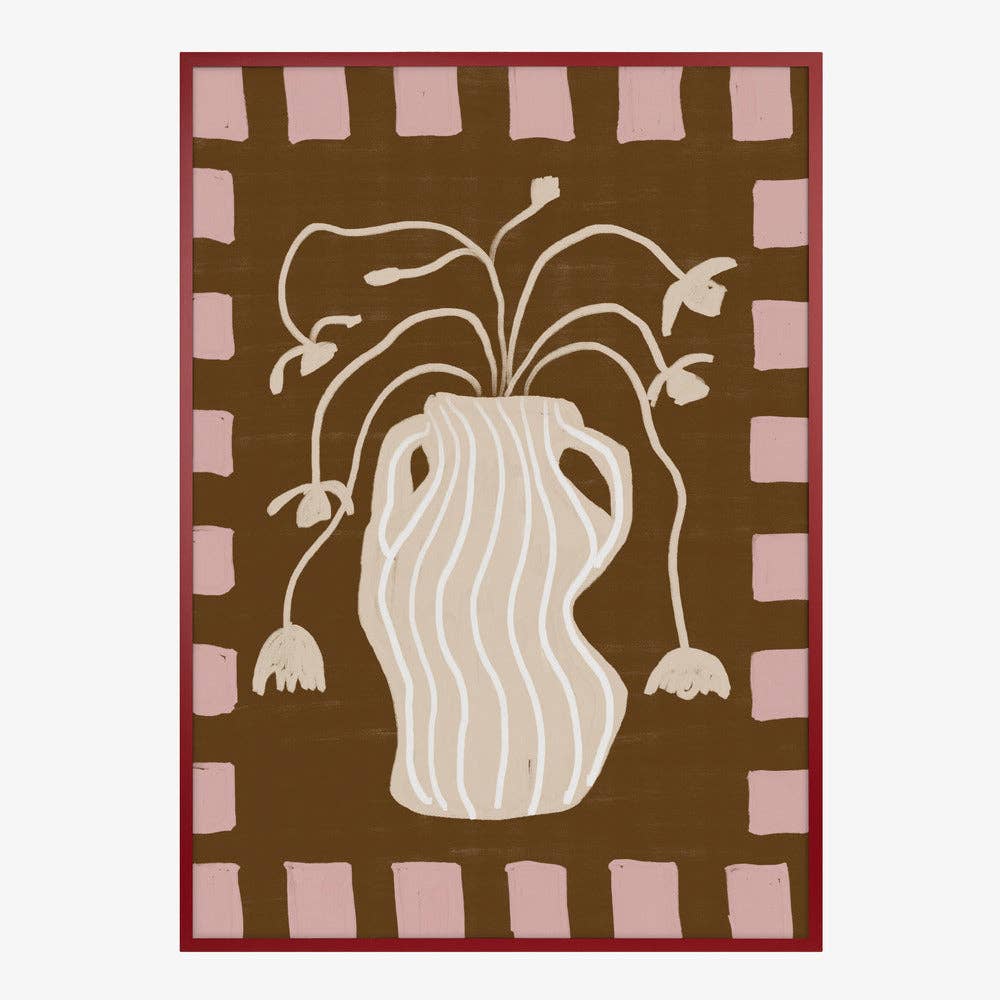 Kunstdruck: Gestreifte Vase (50 x 70cm)