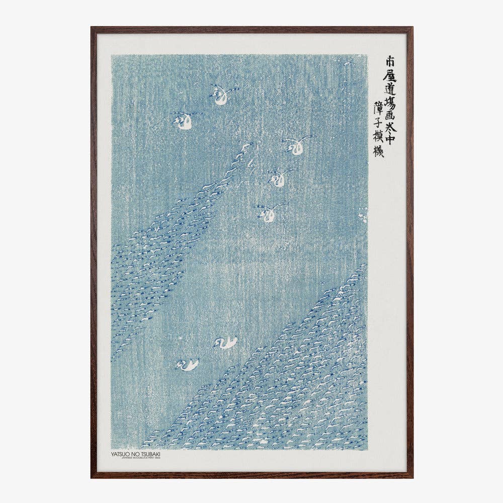 Kunstdruck: Blaue Textilvögel (70 x 100cm)