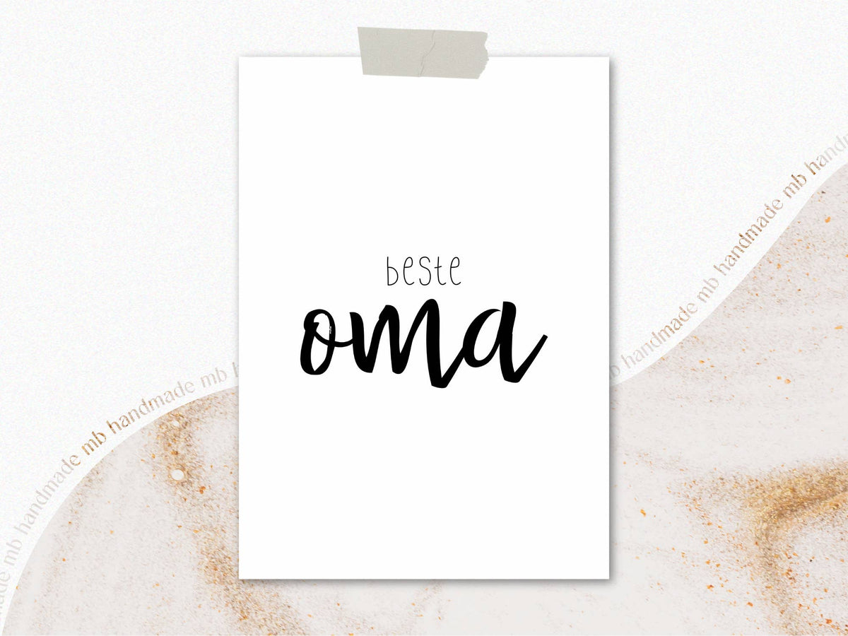 Postkarte "beste Oma"