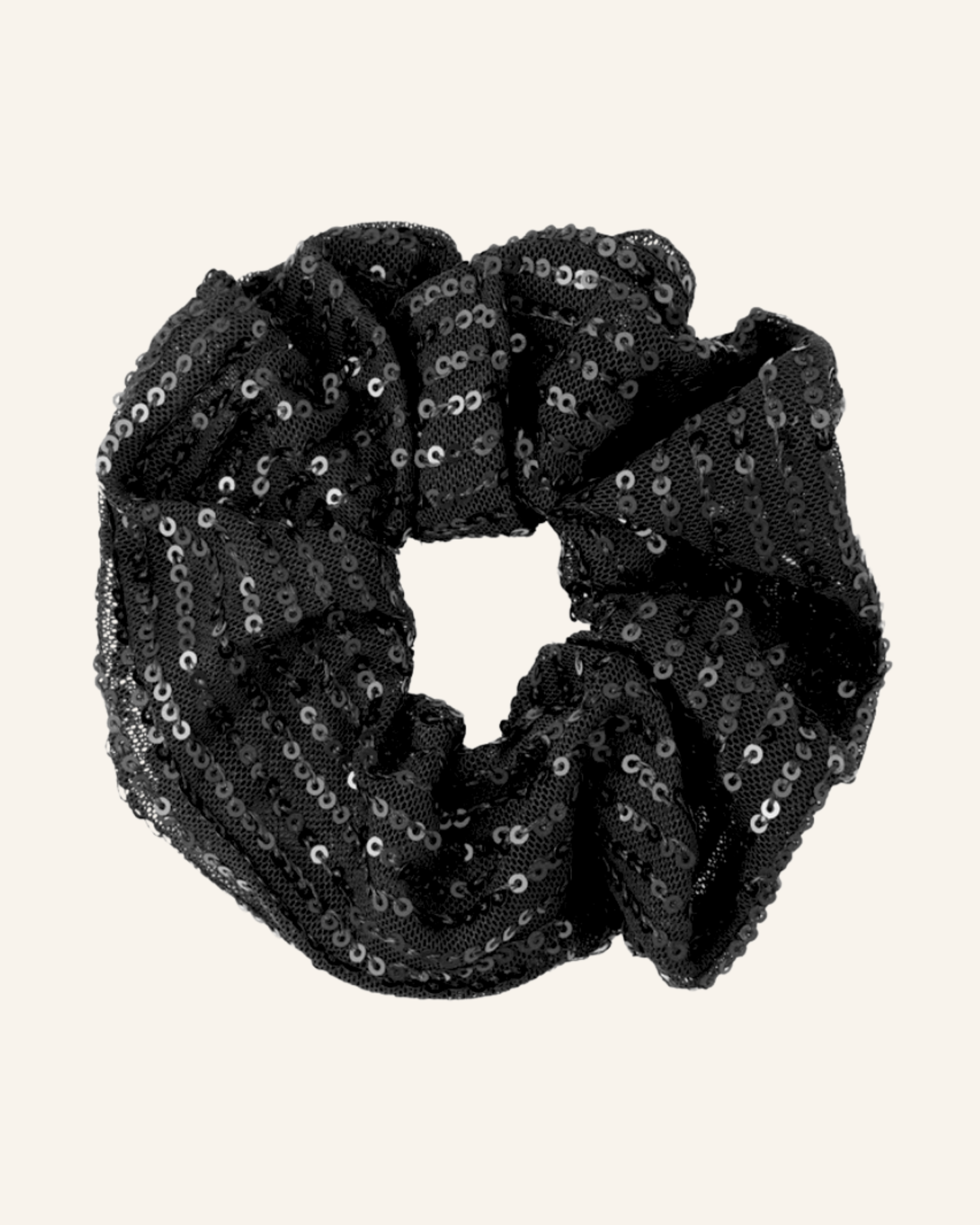 Pailletten Scrunchie schwarz o. beige