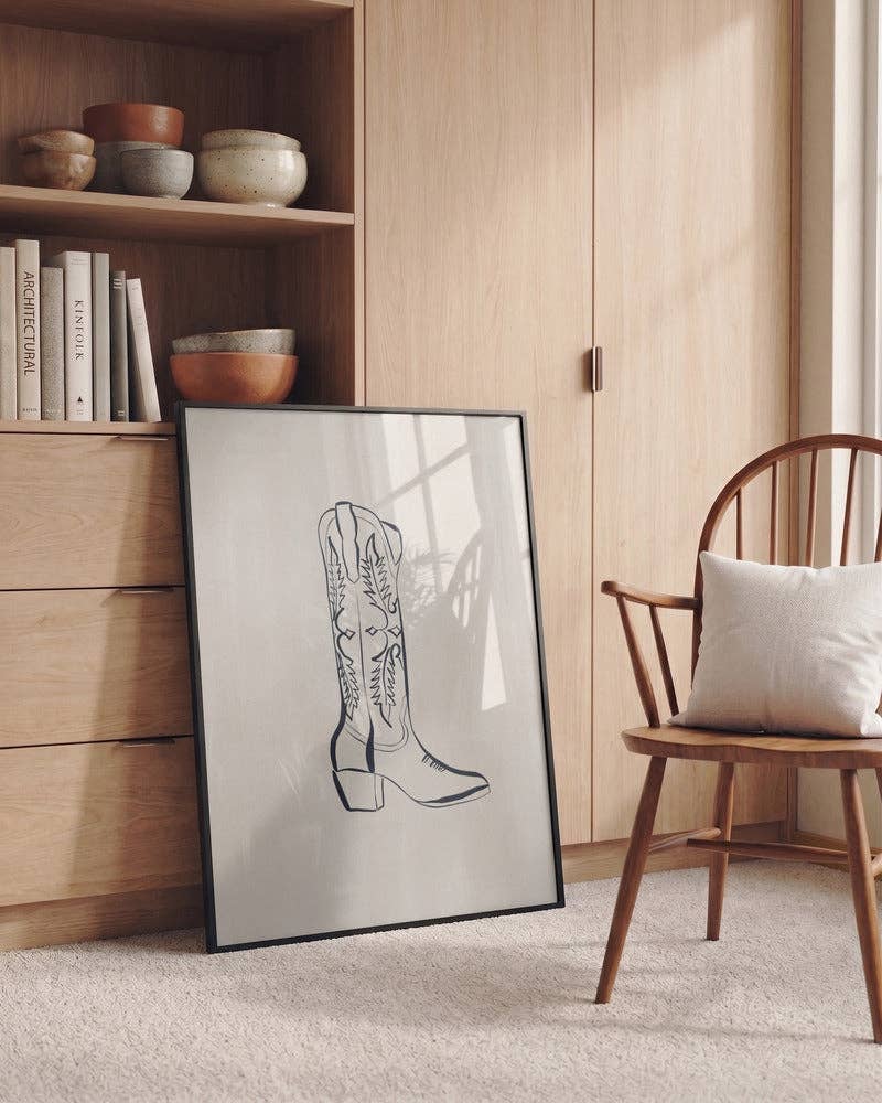 Kunstdruck: Cowboystiefel (40 x 50cm)