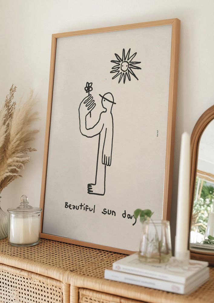 Kunstdruck: Sun Day Figur (50 x 70cm)
