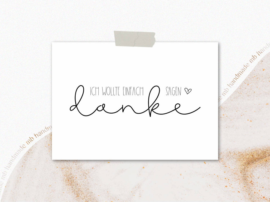 Postkarte "ICH WOLLTE EINFACH danke SAGEN"