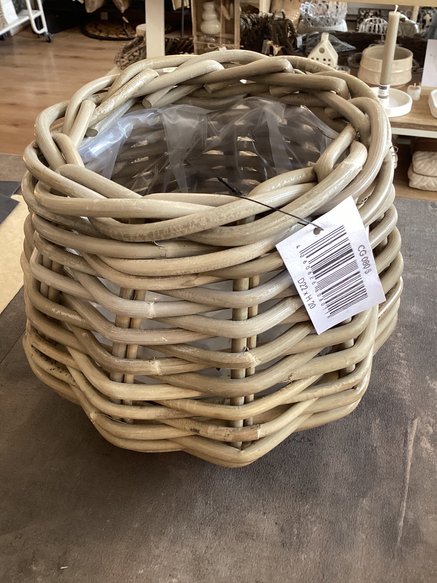 Korb geflochten D22xH20cm