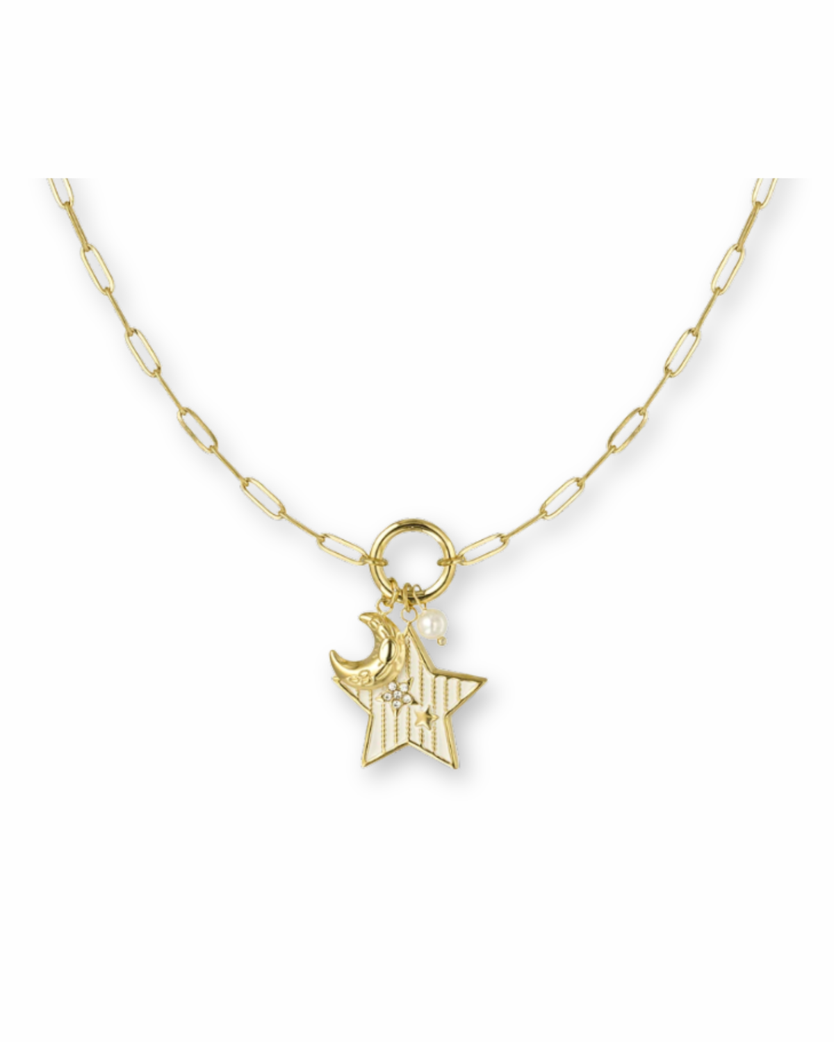Kette Stern Mond Gold